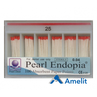 Штифти паперові 0.4 кон., №25 (Pearl Dent), 100 шт./пак.